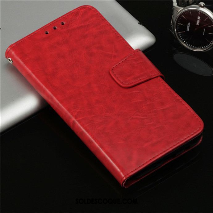 Coque Xiaomi Redmi 6 Étui En Cuir Protection Petit Rouge Silicone Soldes