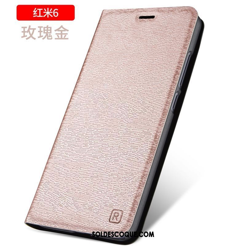 Coque Xiaomi Redmi 6 Étui Téléphone Portable Incassable Rose Étui En Cuir Soldes