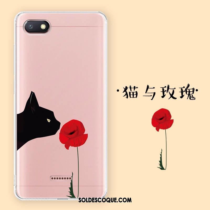 Coque Xiaomi Redmi 6a Amoureux Dessin Animé Rouge Étui Fluide Doux Pas Cher