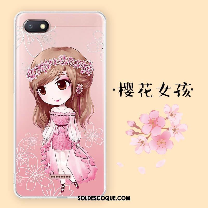 Coque Xiaomi Redmi 6a Amoureux Dessin Animé Rouge Étui Fluide Doux Pas Cher