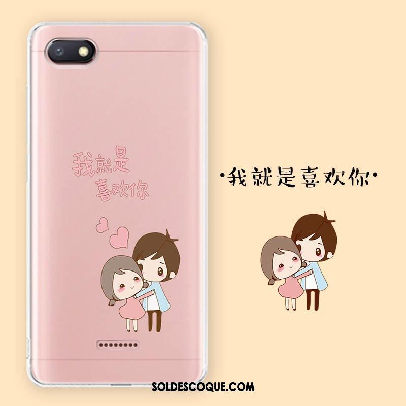 Coque Xiaomi Redmi 6a Amoureux Dessin Animé Rouge Étui Fluide Doux Pas Cher