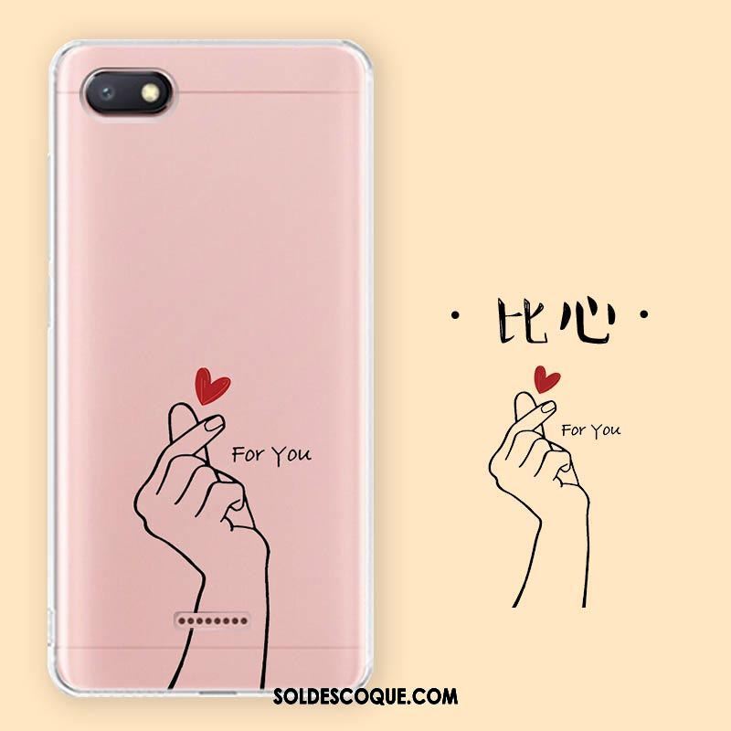 Coque Xiaomi Redmi 6a Amoureux Dessin Animé Rouge Étui Fluide Doux Pas Cher