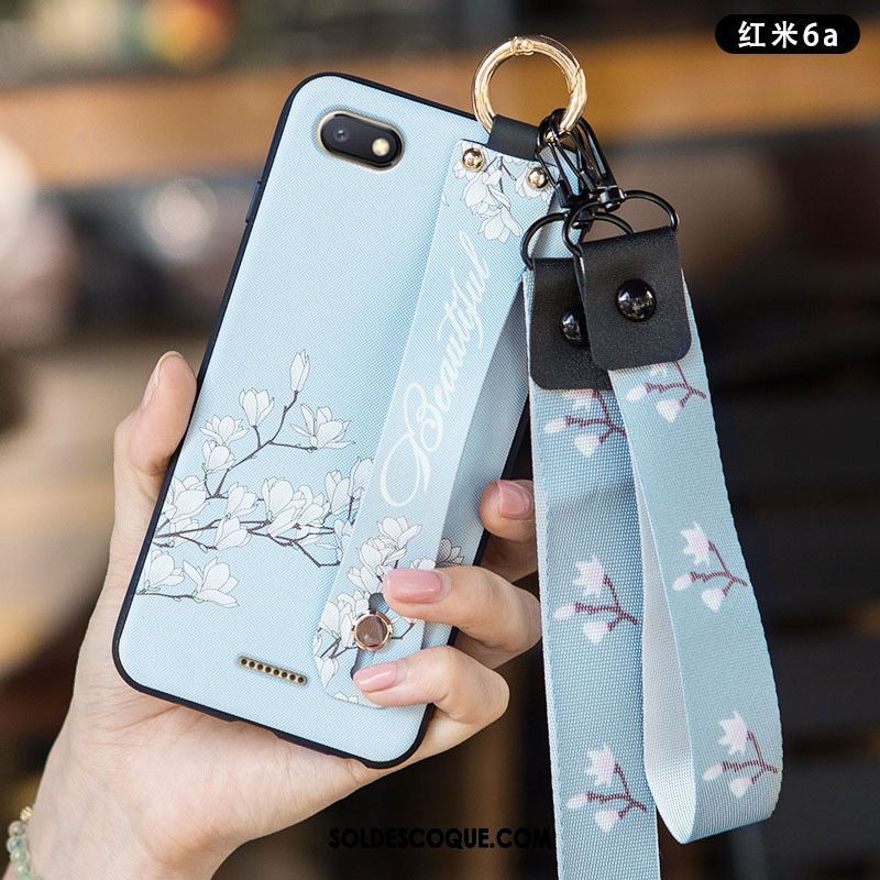 Coque Xiaomi Redmi 6a Art Frais Petit Incassable Délavé En Daim Housse En Vente