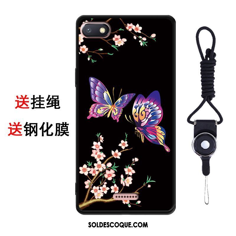 Coque Xiaomi Redmi 6a Noir Dessin Animé Silicone Nouveau Tout Compris En Ligne