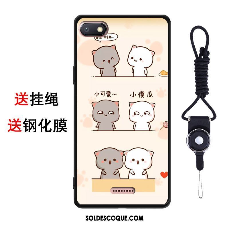 Coque Xiaomi Redmi 6a Noir Dessin Animé Silicone Nouveau Tout Compris En Ligne