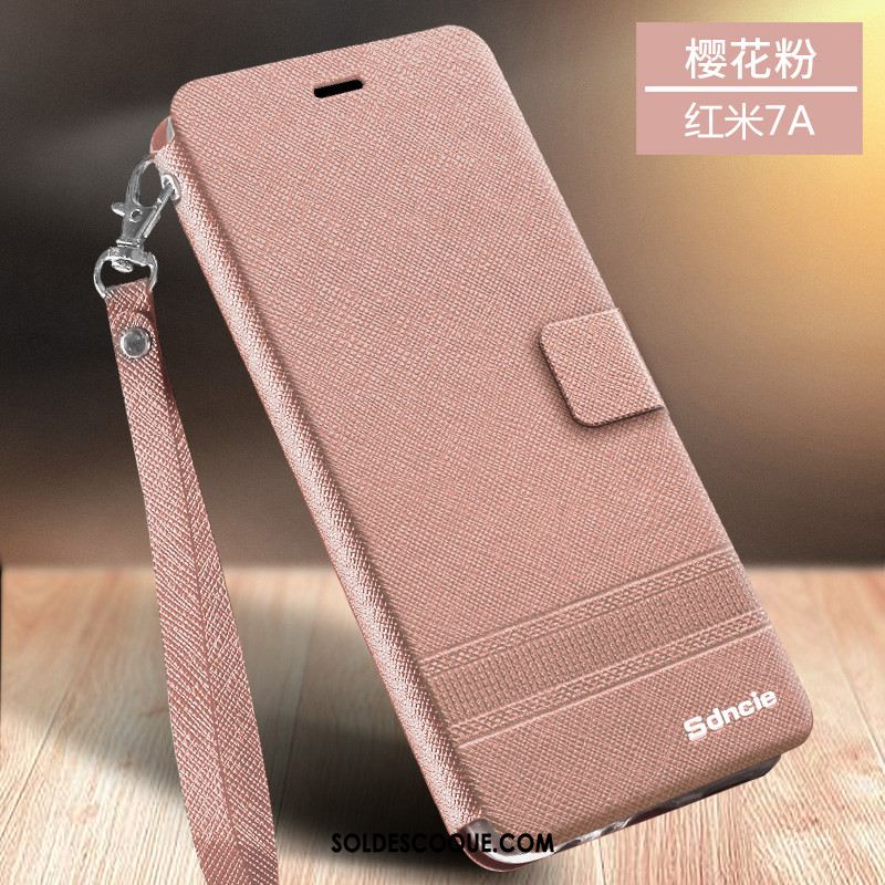 Coque Xiaomi Redmi 7a Business Fluide Doux Or Étui En Cuir Protection En Vente