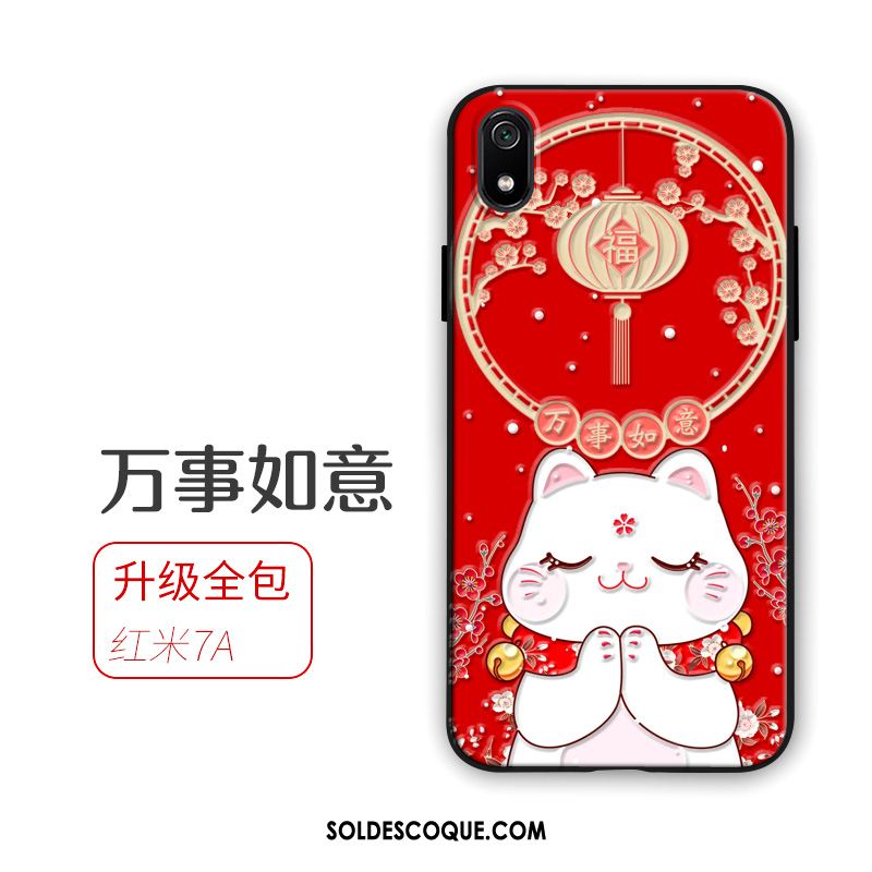 Coque Xiaomi Redmi 7a Chat Téléphone Portable Silicone Ornements Suspendus Richesse En Vente