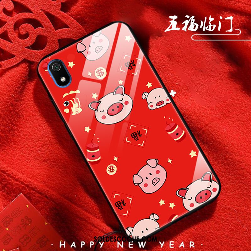 Coque Xiaomi Redmi 7a De Fête Rouge Verre Richesse Personnalité Soldes