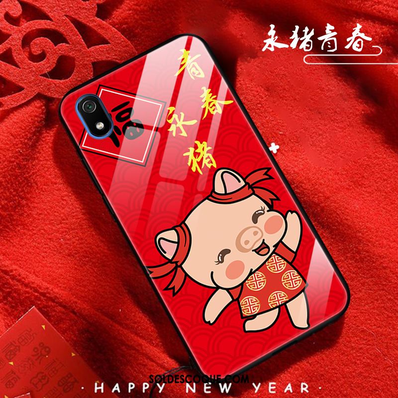 Coque Xiaomi Redmi 7a De Fête Rouge Verre Richesse Personnalité Soldes