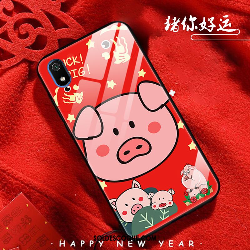 Coque Xiaomi Redmi 7a De Fête Rouge Verre Richesse Personnalité Soldes