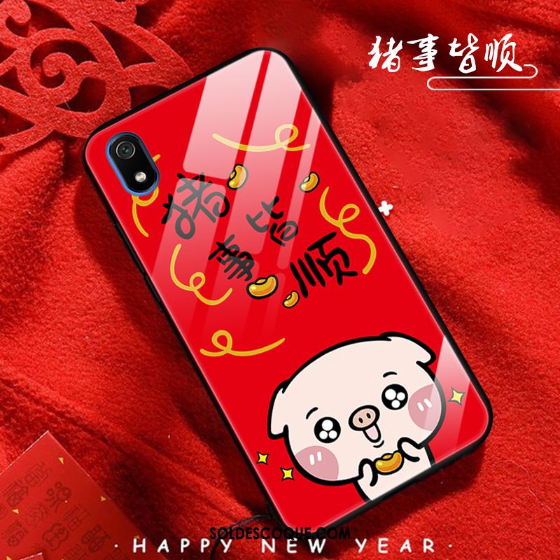 Coque Xiaomi Redmi 7a De Fête Rouge Verre Richesse Personnalité Soldes