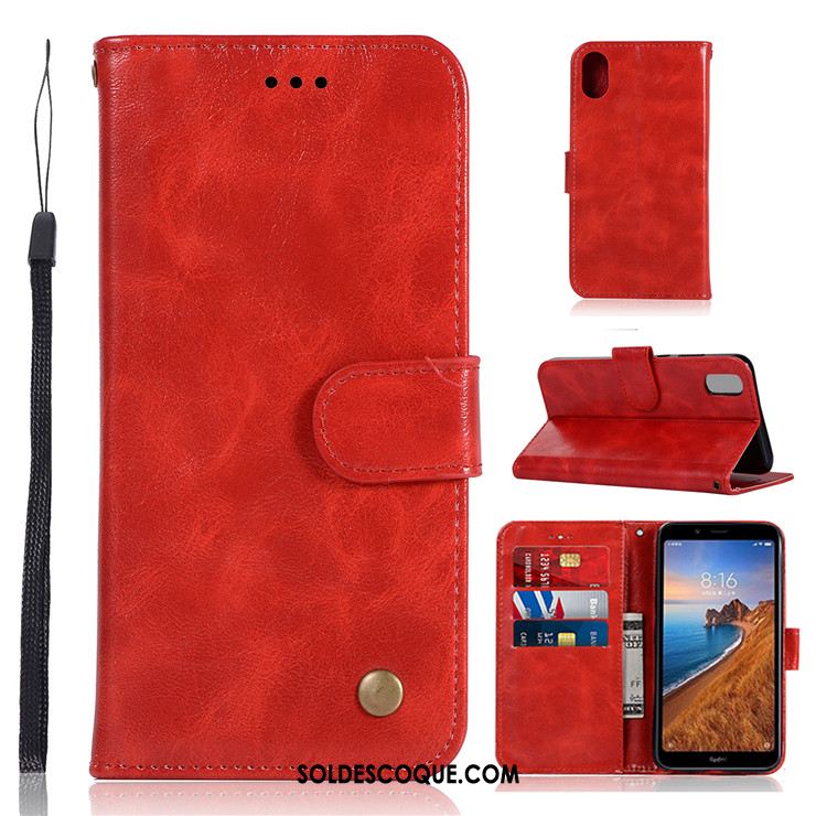 Coque Xiaomi Redmi 7a Fluide Doux Incassable Téléphone Portable Protection Cuir Pas Cher