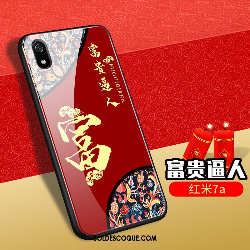 Coque Xiaomi Redmi 7a Incassable Nouveau Verre Fluide Doux Richesse En Vente