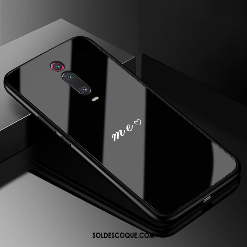 Coque Xiaomi Redmi 7a Noir Rouge Protection Amoureux Étui Pas Cher