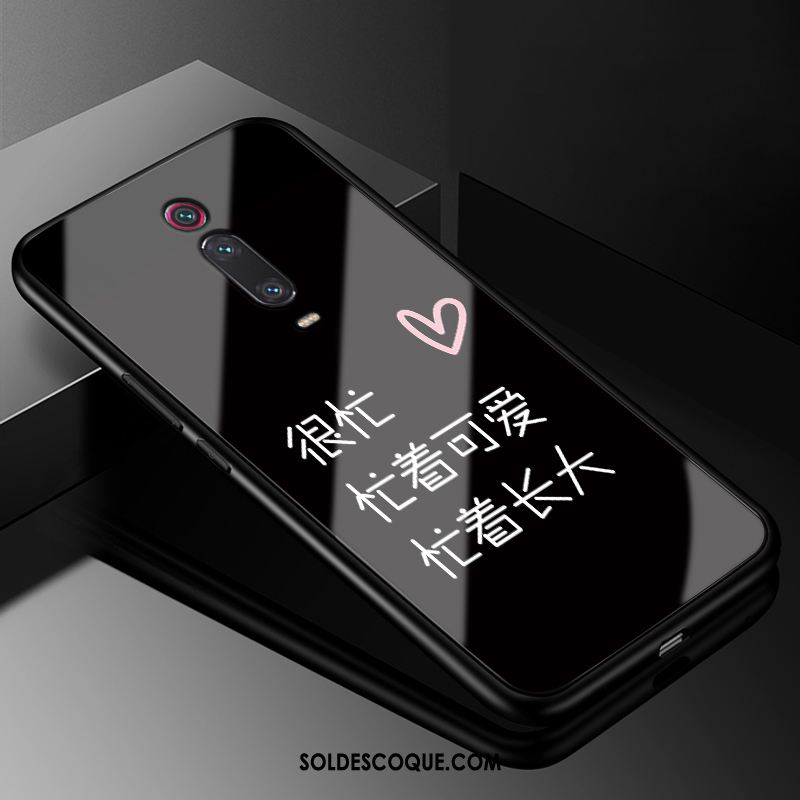 Coque Xiaomi Redmi 7a Noir Rouge Protection Amoureux Étui Pas Cher