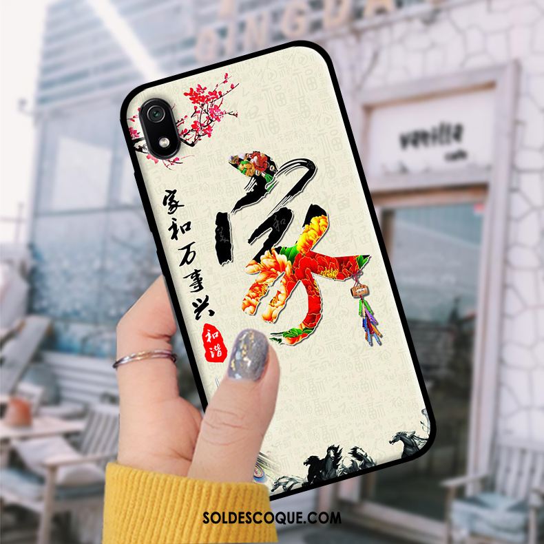 Coque Xiaomi Redmi 7a Noir Étui Étudiant Tempérer Membrane Pas Cher