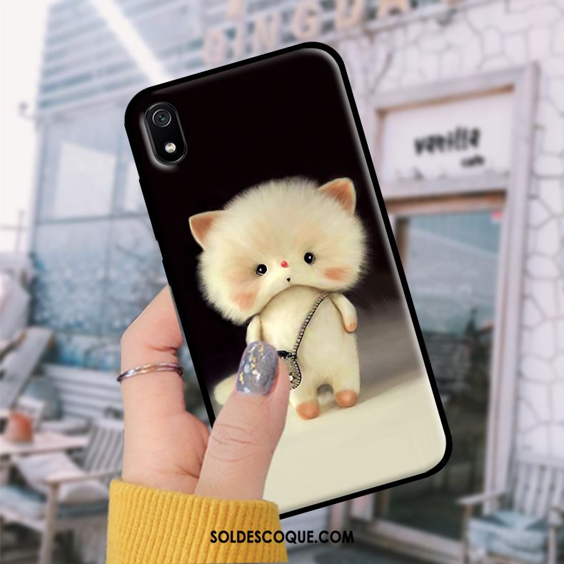 Coque Xiaomi Redmi 7a Noir Étui Étudiant Tempérer Membrane Pas Cher