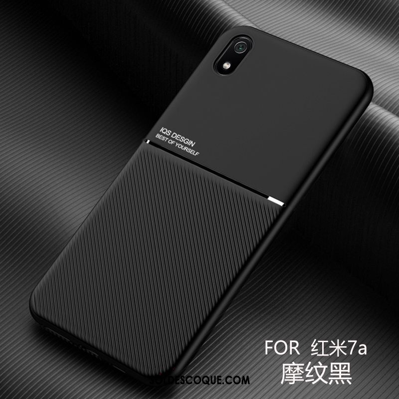 Coque Xiaomi Redmi 7a Petit Incassable Très Mince Cuir Délavé En Daim Pas Cher