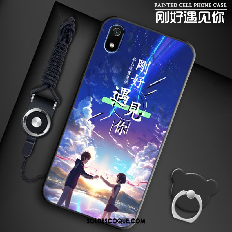 Coque Xiaomi Redmi 7a Petit Silicone Bleu Étui Fluide Doux En Vente