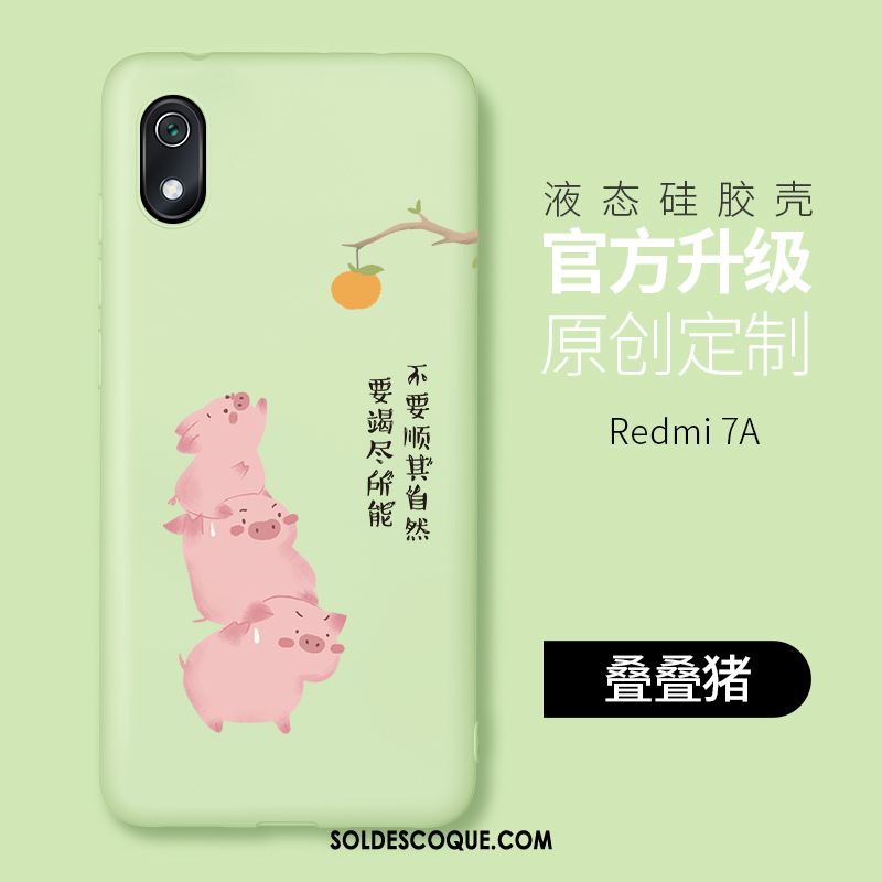 Coque Xiaomi Redmi 7a Rouge Personnalité Délavé En Daim Silicone Fluide Doux Soldes