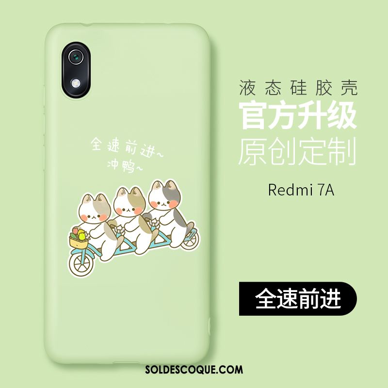 Coque Xiaomi Redmi 7a Rouge Personnalité Délavé En Daim Silicone Fluide Doux Soldes