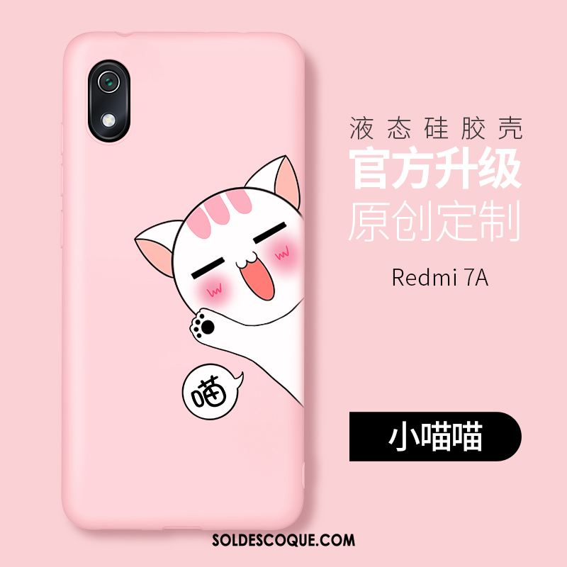 Coque Xiaomi Redmi 7a Rouge Personnalité Délavé En Daim Silicone Fluide Doux Soldes