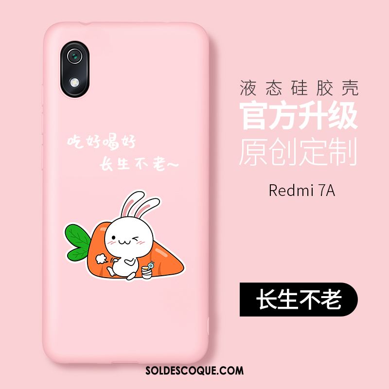 Coque Xiaomi Redmi 7a Rouge Personnalité Délavé En Daim Silicone Fluide Doux Soldes