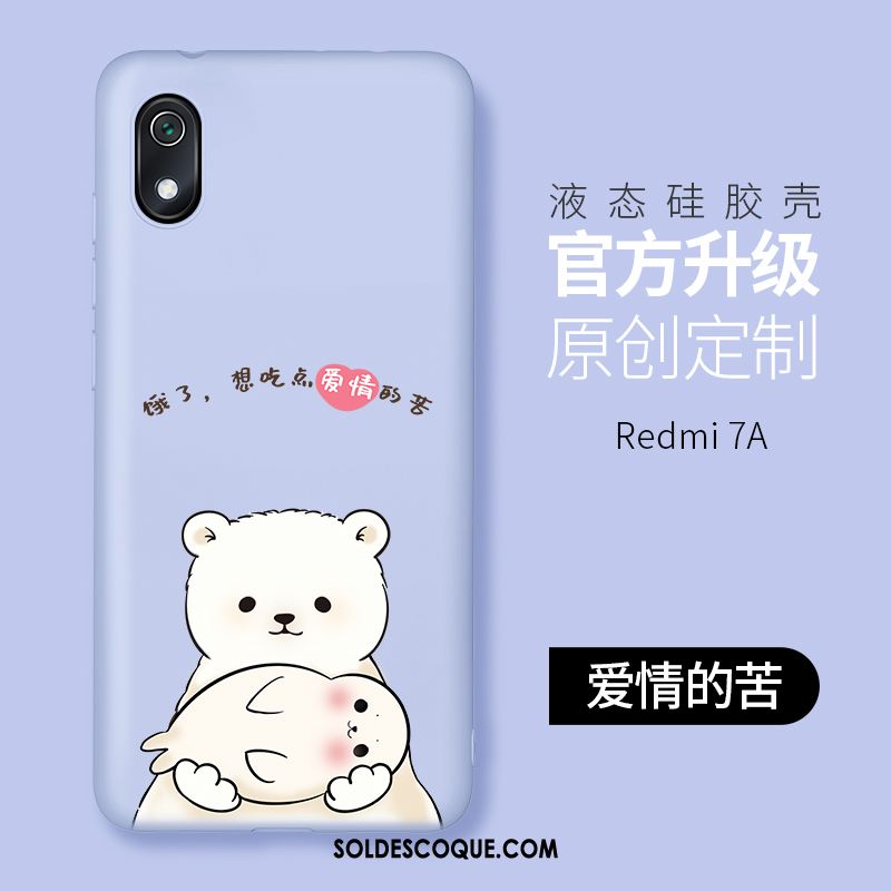 Coque Xiaomi Redmi 7a Rouge Personnalité Délavé En Daim Silicone Fluide Doux Soldes