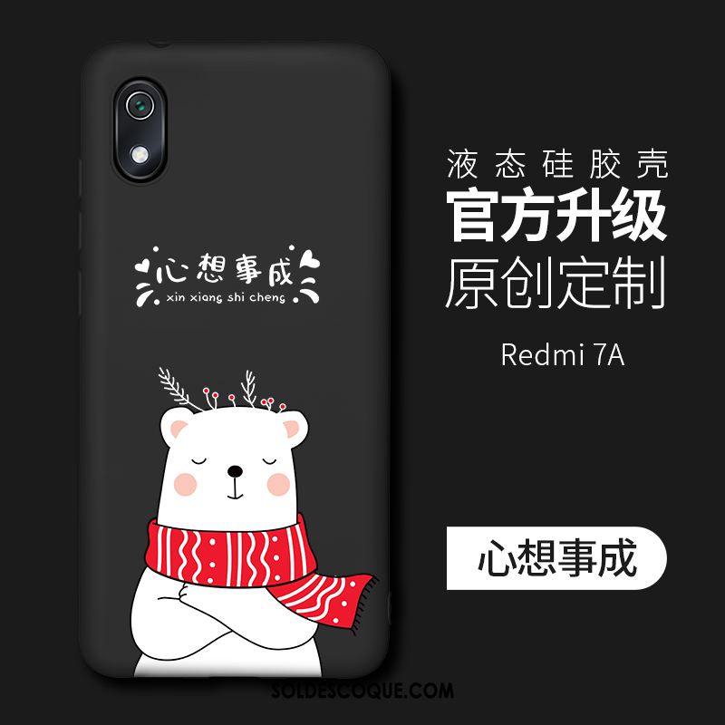 Coque Xiaomi Redmi 7a Rouge Personnalité Délavé En Daim Silicone Fluide Doux Soldes