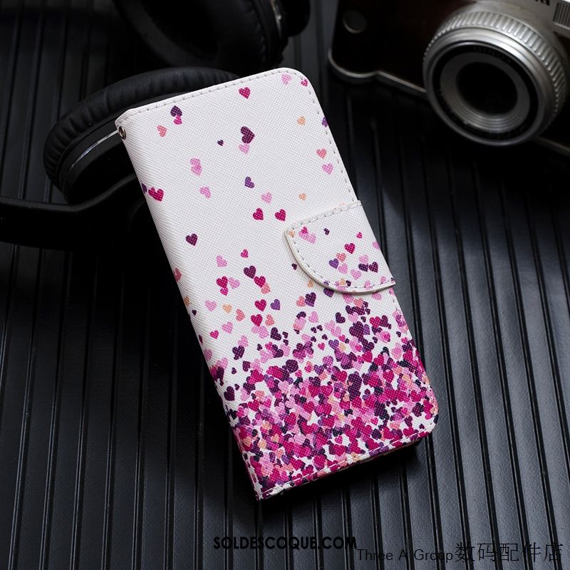 Coque Xiaomi Redmi 7a Rouge Étui En Cuir Fluide Doux Blanc Petit Soldes