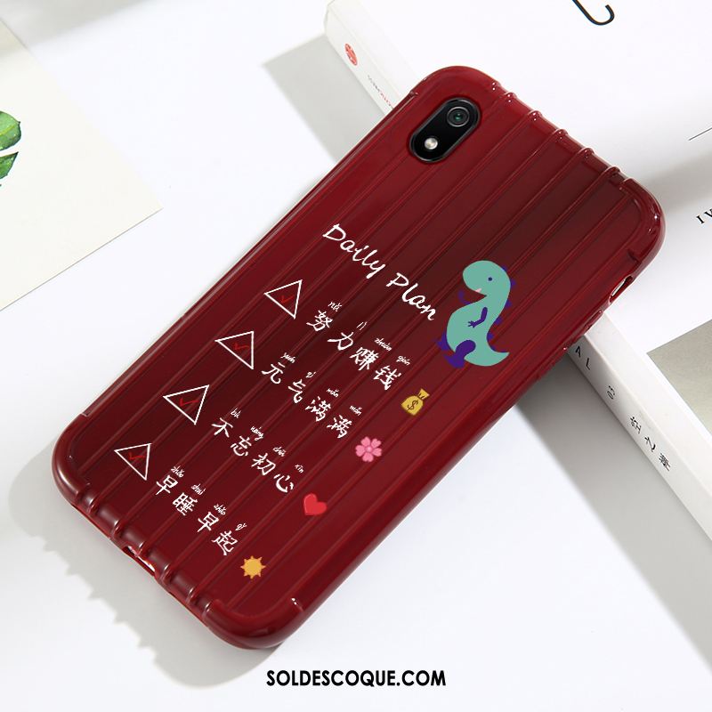 Coque Xiaomi Redmi 7a Tout Compris Personnalité Créatif Incassable Rouge Housse Pas Cher