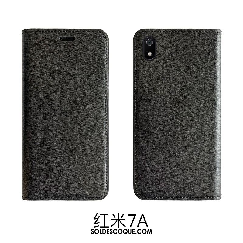 Coque Xiaomi Redmi 7a Tout Compris Protection Téléphone Portable Cuir Véritable Clamshell Pas Cher