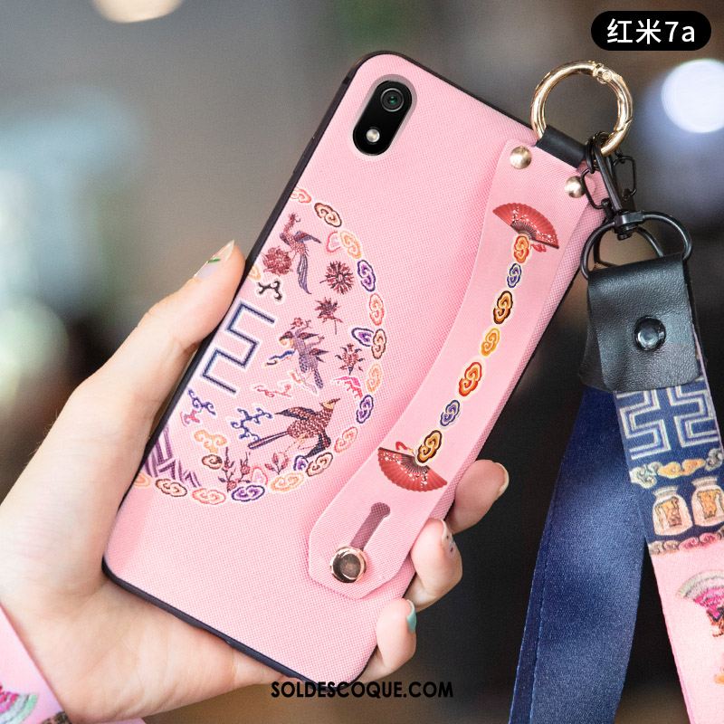 Coque Xiaomi Redmi 7a Vintage Créatif Délavé En Daim Fluide Doux Petit En Vente