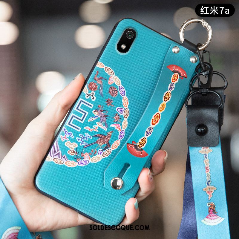 Coque Xiaomi Redmi 7a Vintage Créatif Délavé En Daim Fluide Doux Petit En Vente