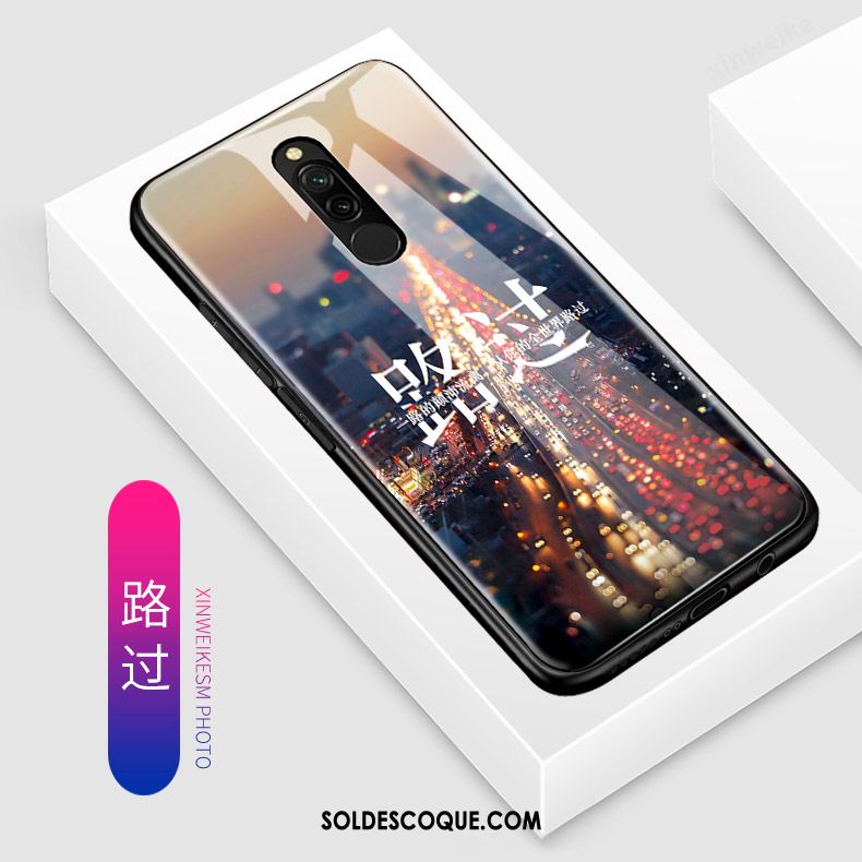 Coque Xiaomi Redmi 8 Charmant Téléphone Portable Incassable Délavé En Daim Bleu Pas Cher