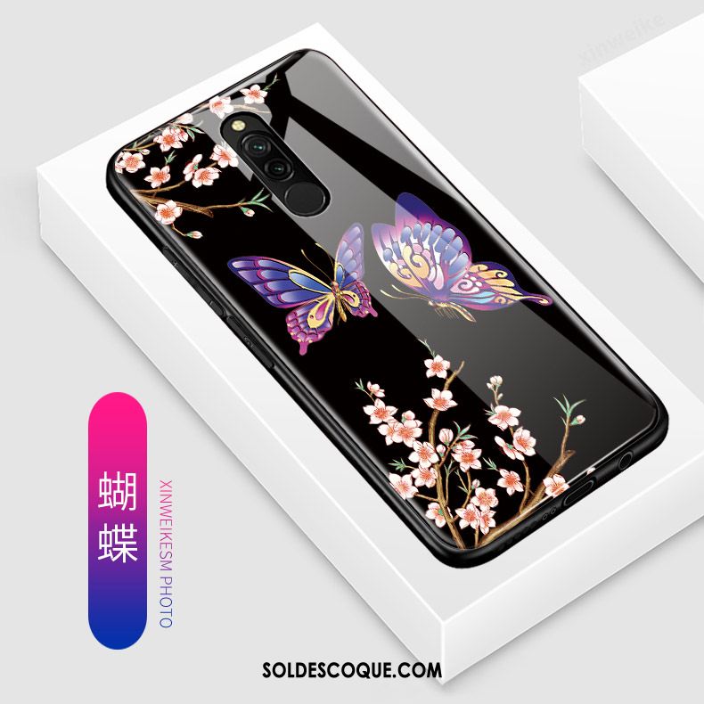Coque Xiaomi Redmi 8 Charmant Téléphone Portable Incassable Délavé En Daim Bleu Pas Cher