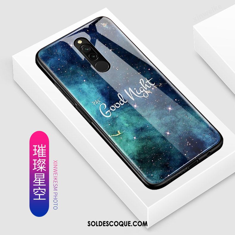 Coque Xiaomi Redmi 8 Charmant Téléphone Portable Incassable Délavé En Daim Bleu Pas Cher