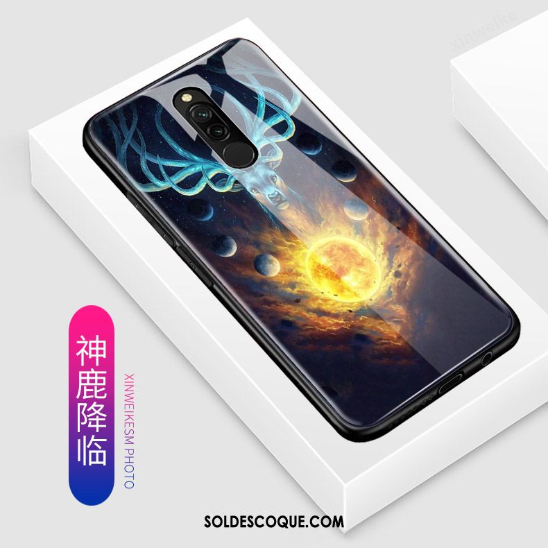 Coque Xiaomi Redmi 8 Charmant Téléphone Portable Incassable Délavé En Daim Bleu Pas Cher