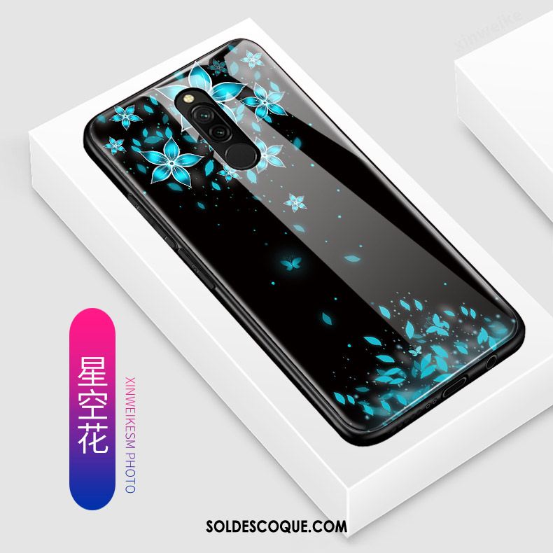 Coque Xiaomi Redmi 8 Charmant Téléphone Portable Incassable Délavé En Daim Bleu Pas Cher