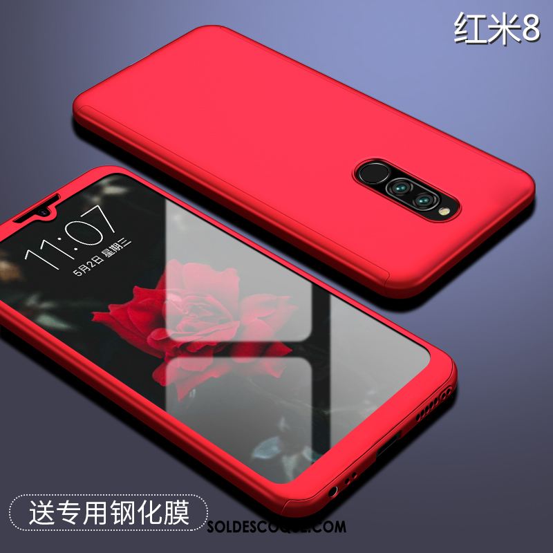 Coque Xiaomi Redmi 8 Nouveau Protection Téléphone Portable Étui Rouge Pas Cher