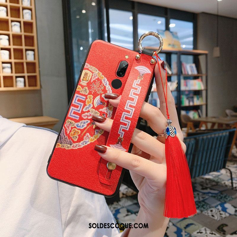Coque Xiaomi Redmi 8 Nouveau Silicone Rouge Style Chinois Vert Pas Cher