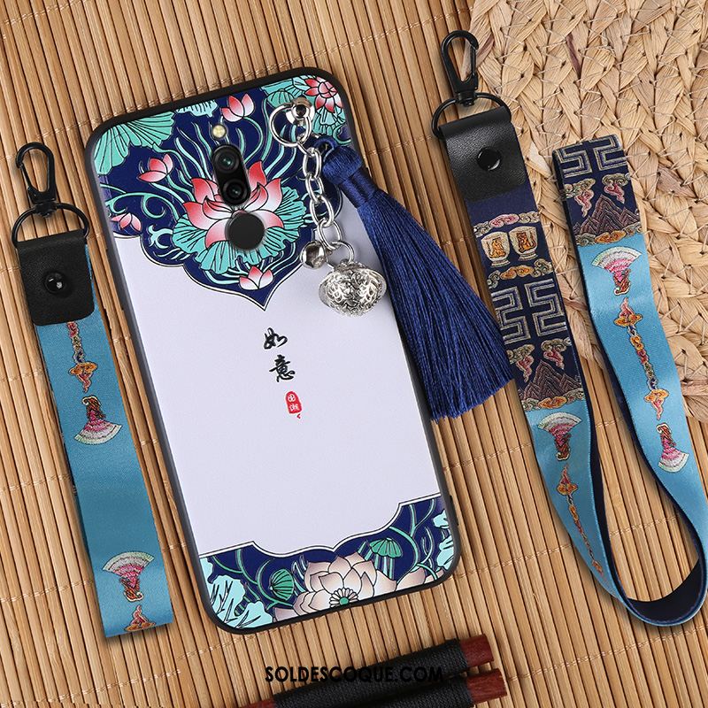 Coque Xiaomi Redmi 8 Personnalité Fluide Doux Étui Délavé En Daim Tout Compris Pas Cher