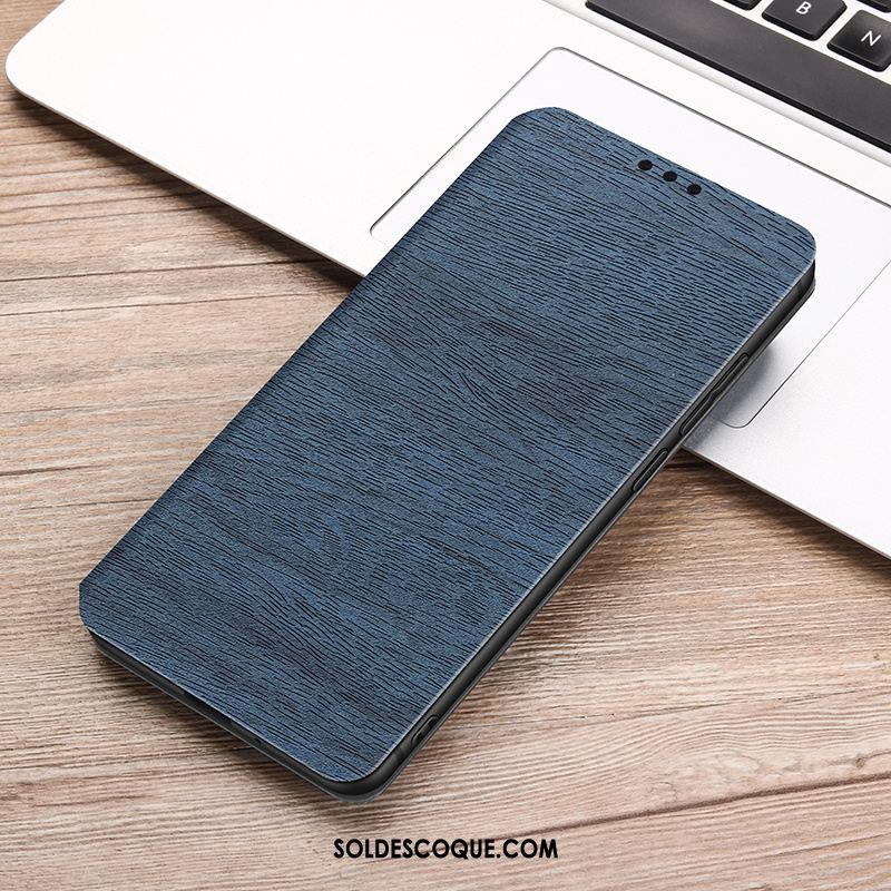 Coque Xiaomi Redmi 8 Rouge Bleu Étui En Cuir Téléphone Portable Housse En Vente