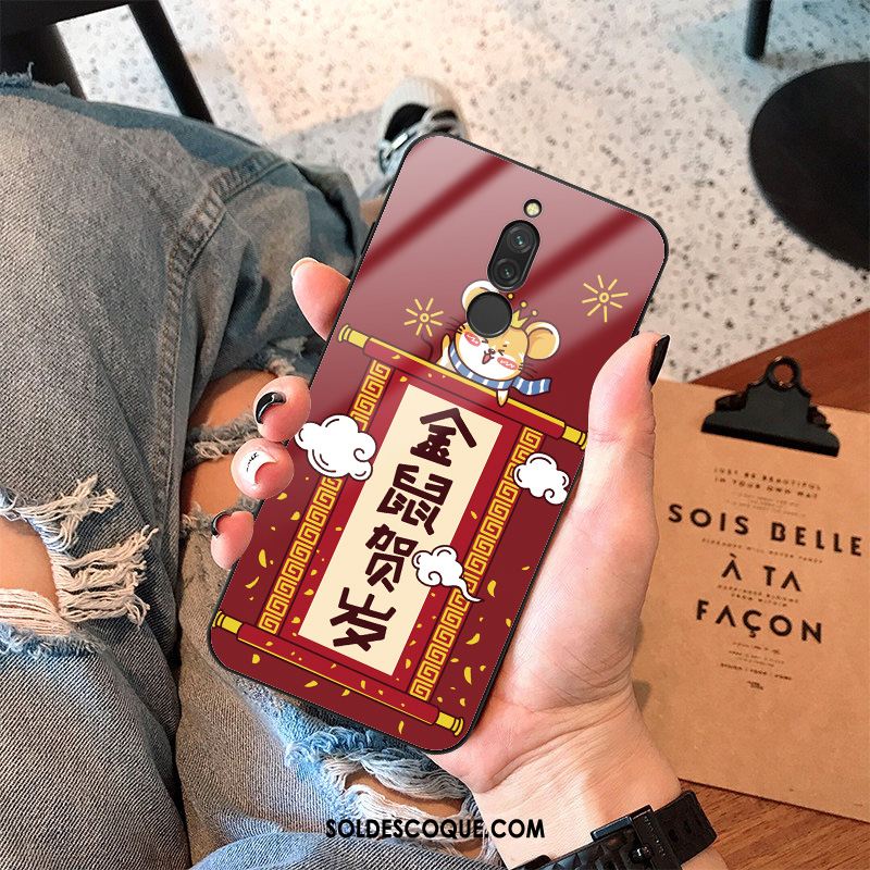 Coque Xiaomi Redmi 8 Téléphone Portable Verre Protection Net Rouge Vent Housse Pas Cher