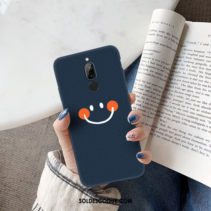 Coque Xiaomi Redmi 8 Vin Rouge Bleu Créatif Silicone Souriant Housse Pas Cher