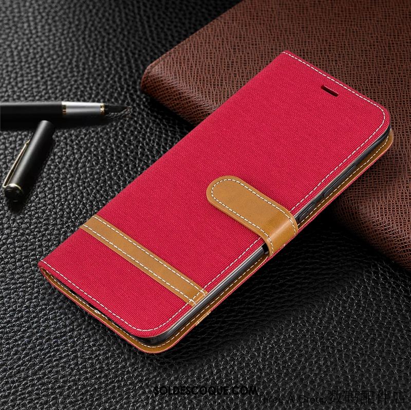 Coque Xiaomi Redmi 8 Étui En Cuir Business Incassable Téléphone Portable Rouge En Ligne