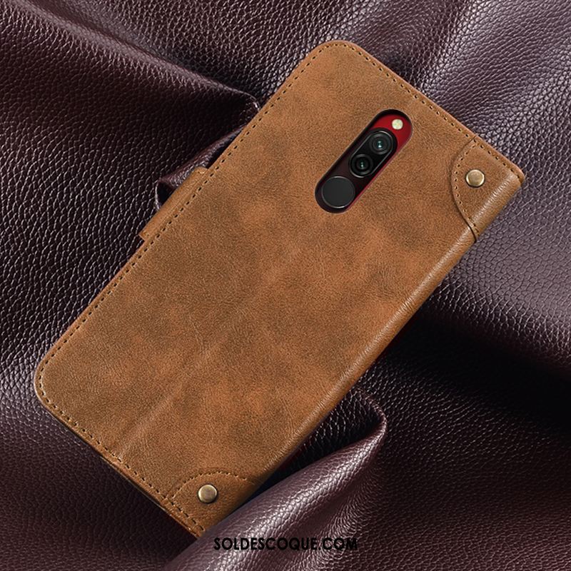 Coque Xiaomi Redmi 8 Étui En Cuir Portefeuille Carte Ornements Suspendus Fluide Doux Soldes