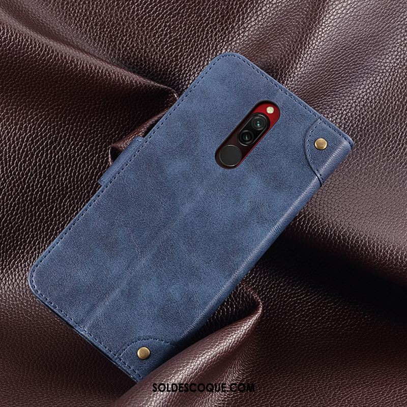 Coque Xiaomi Redmi 8 Étui En Cuir Portefeuille Carte Ornements Suspendus Fluide Doux Soldes