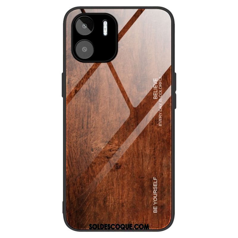 Coque Xiaomi Redmi A1 Verre Trempé Design Bois