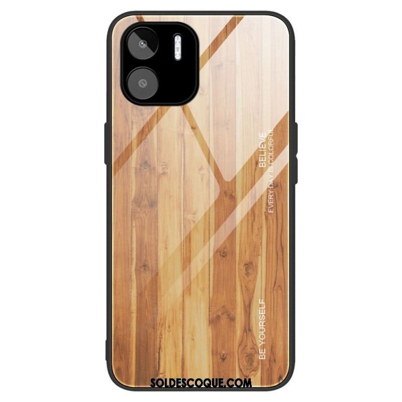 Coque Xiaomi Redmi A1 Verre Trempé Design Bois